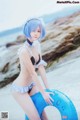 Coser @ 桜 桃 喵 Vol.036: 蕾姆 水 着 (48 photos)